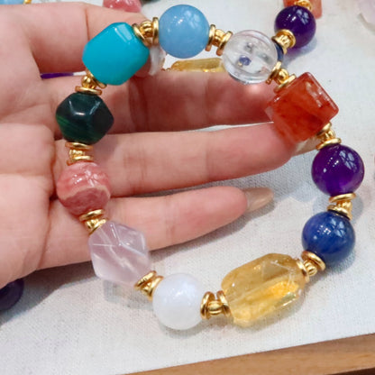 Natural Rainbow Crystal Multi-Treasure Bracelet