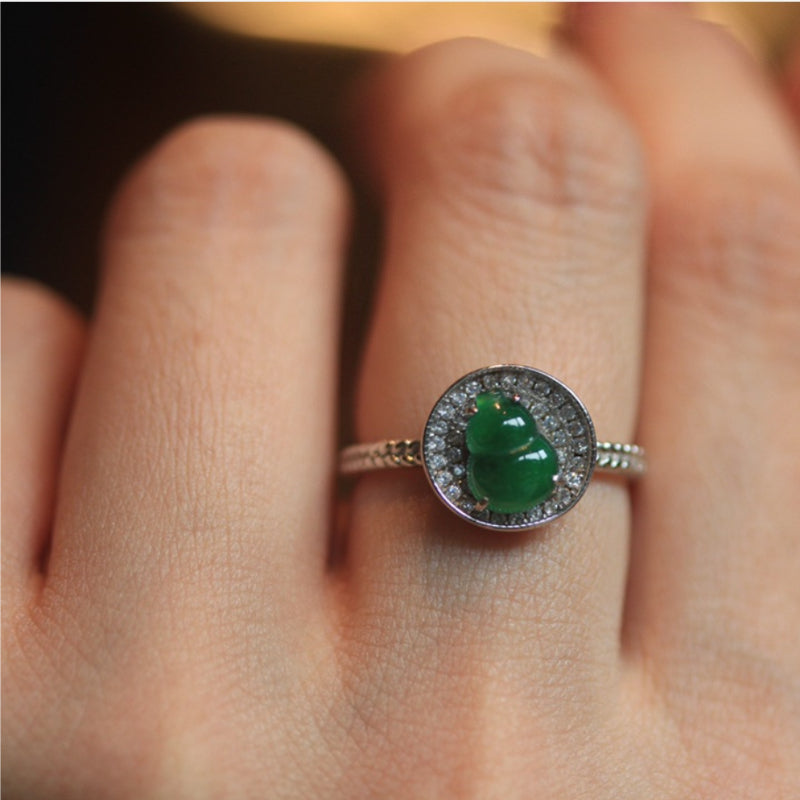 Natural Jadeite Gourd Ring
