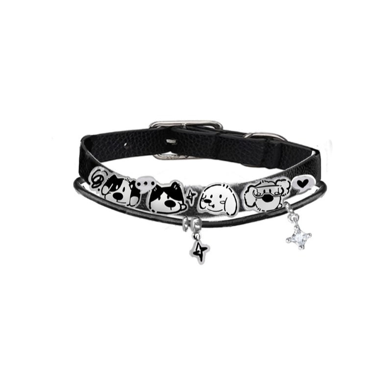 Cute puppy leather bracelet