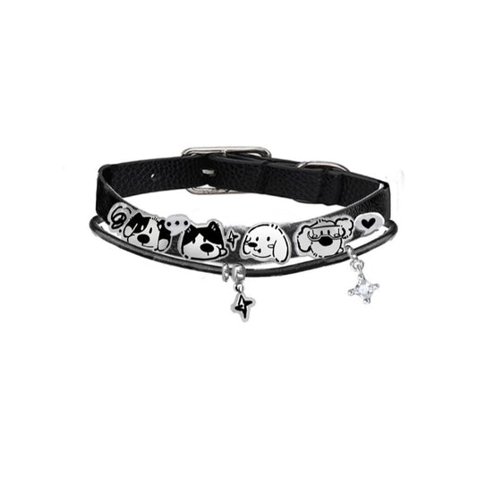 Cute puppy leather bracelet