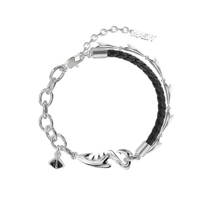 Minority cowhide cord shark bracelet