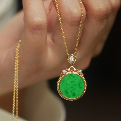 Natural Burmese Jadeite Pendant