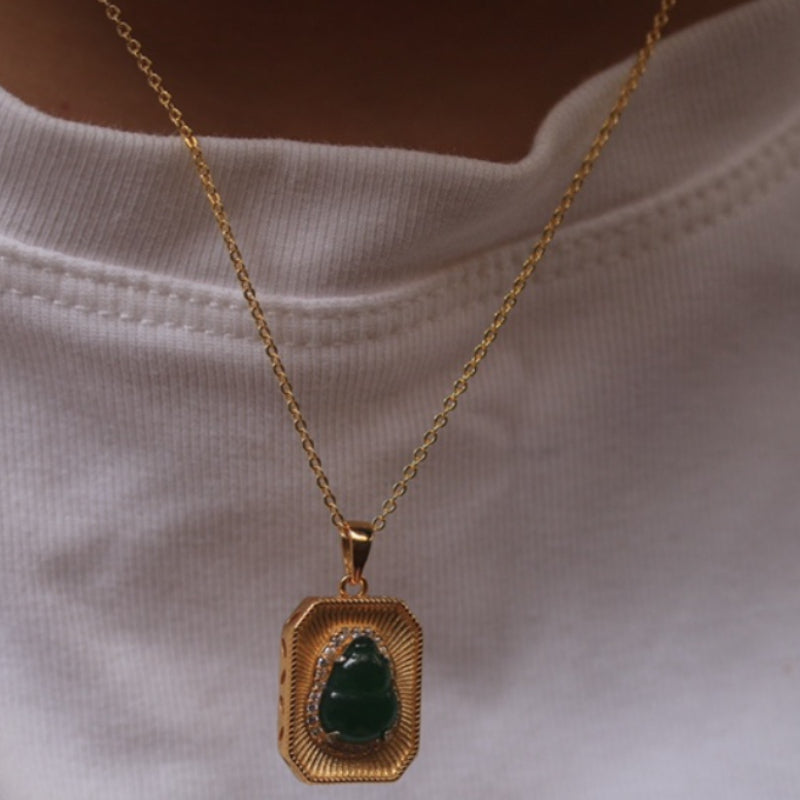 Natural Jadeite Gourd Pendant