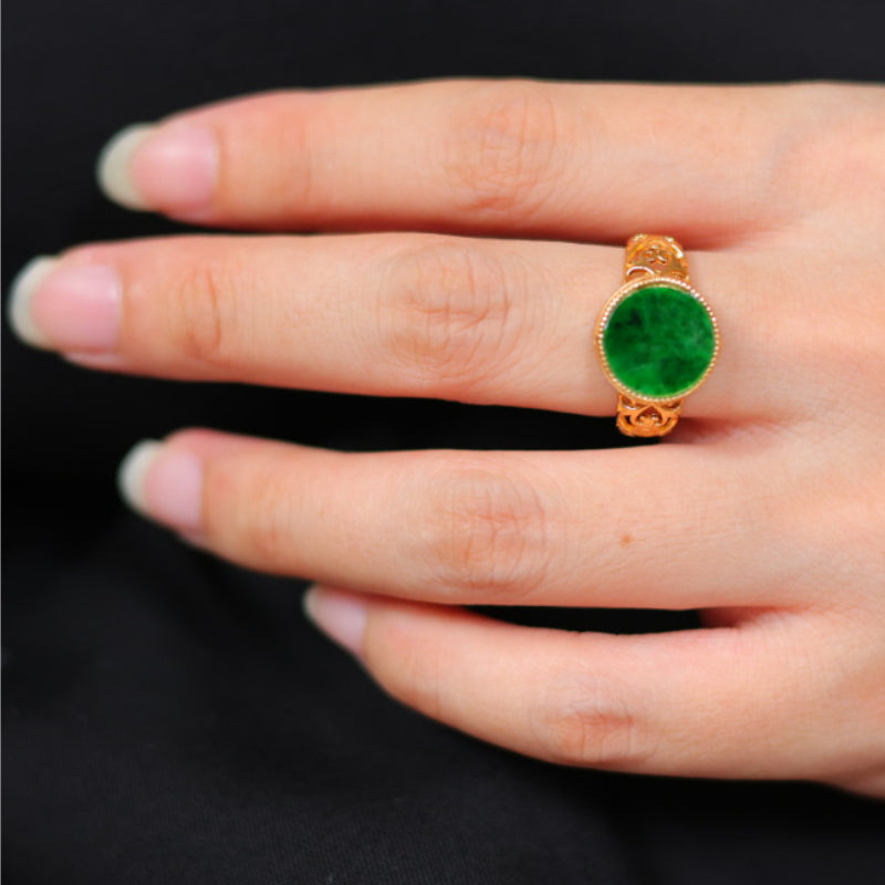 Natural Burmese Jadeite Ring
