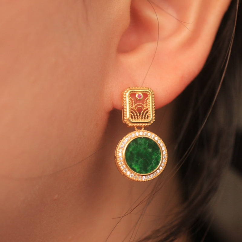 Natural Jadeite Earrings