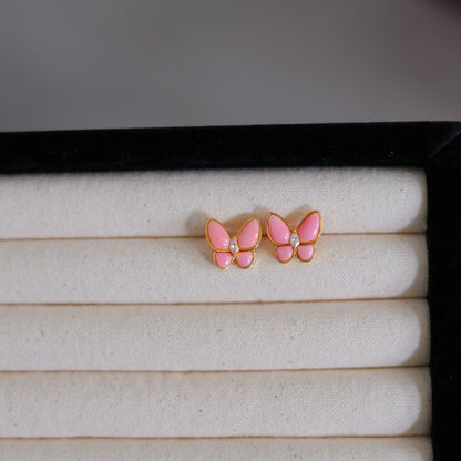 Natural Queen Shell Butterfly Earrings