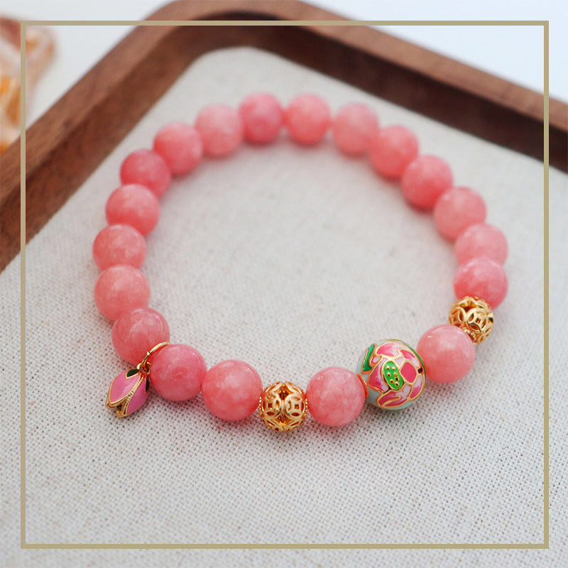 New Chinese style colorful flower beaded bracelet for women - jewelryweilin