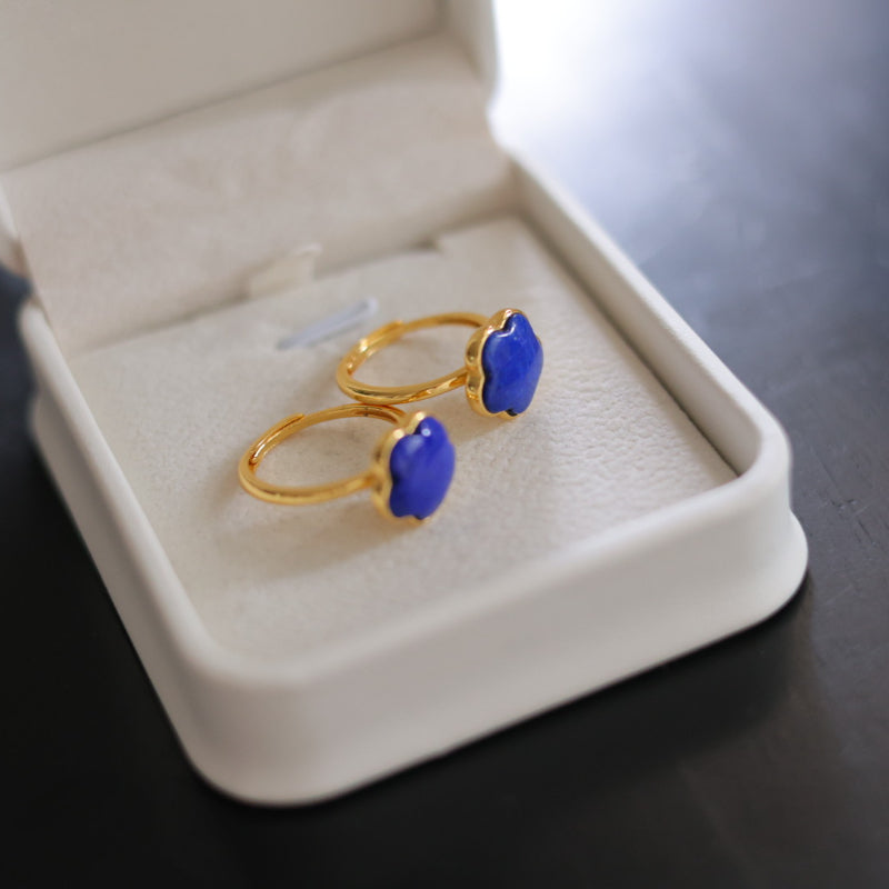 Natural Lapis Lazuli Star Ring