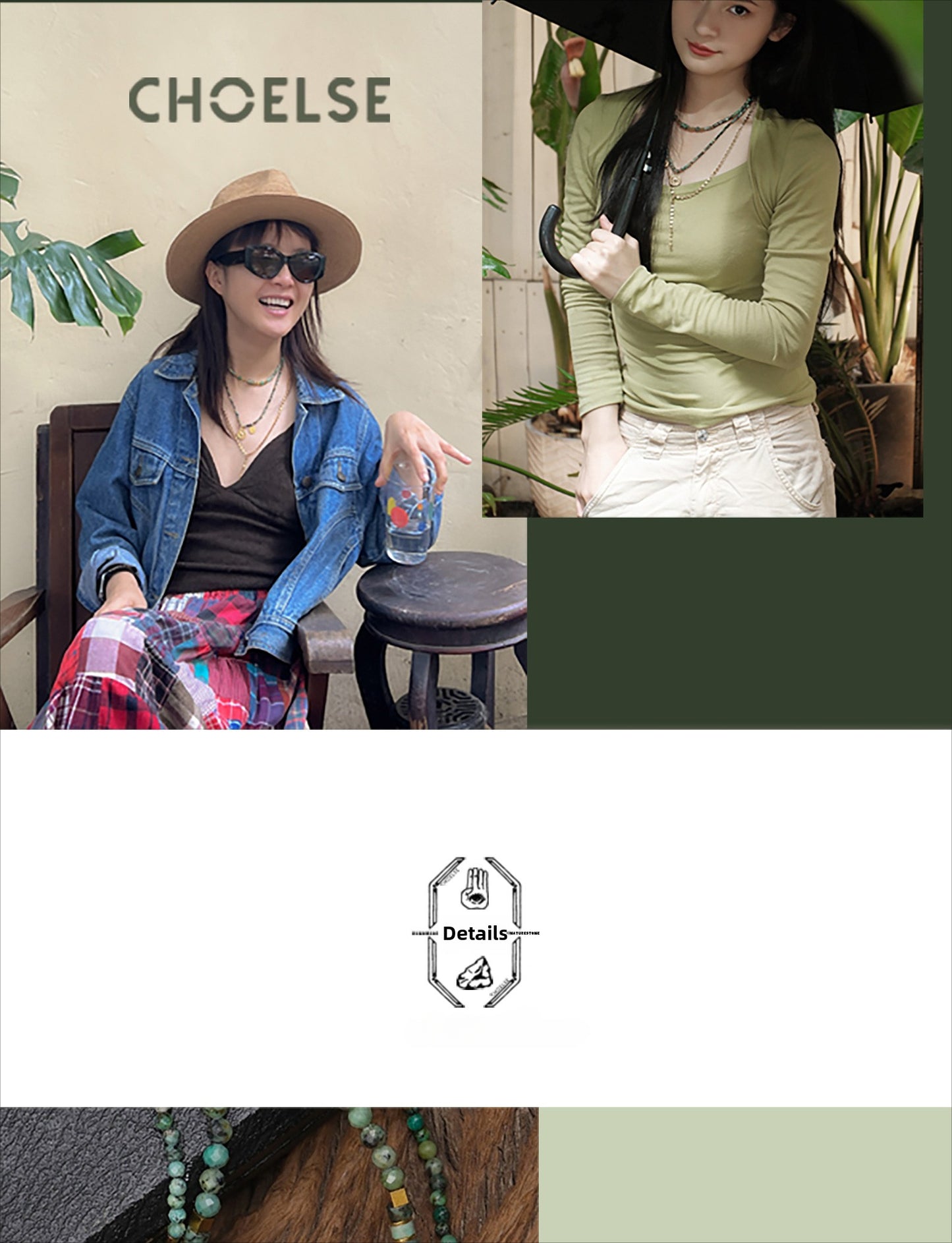 Green turquoise necklace