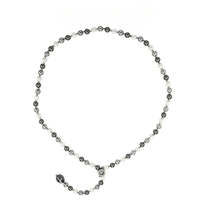 Long pearl hip-hop necklace