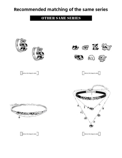 Cute puppy leather bracelet