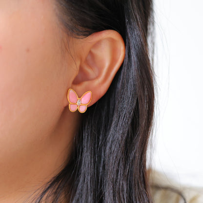 Natural Queen Shell Butterfly Earrings