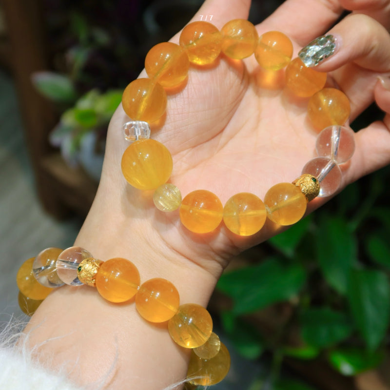 Natural Yellow Fluorite Bracelet