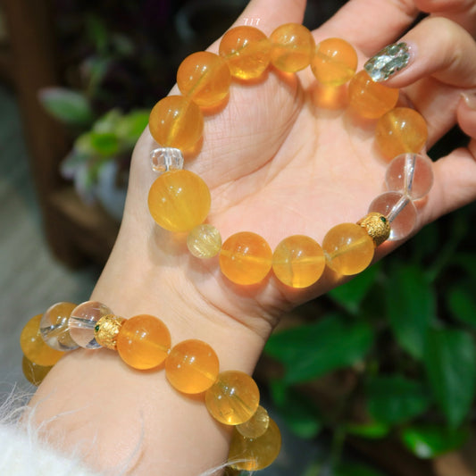 Natural Yellow Fluorite Bracelet