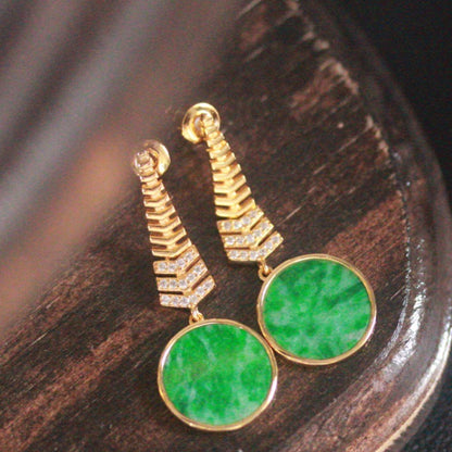 Natural Burmese Jadeite Earrings