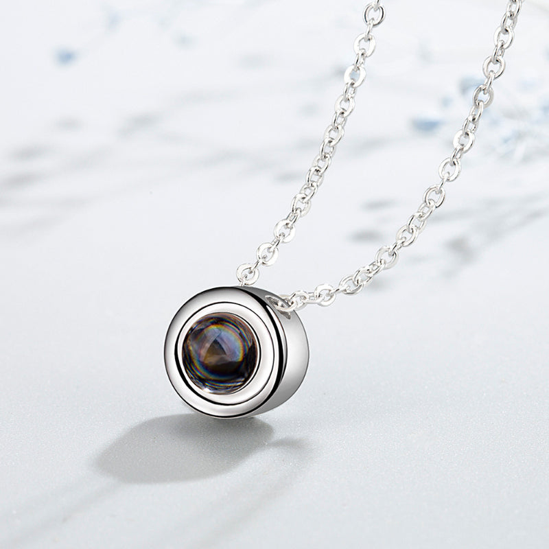 Photo Projection Round Necklace