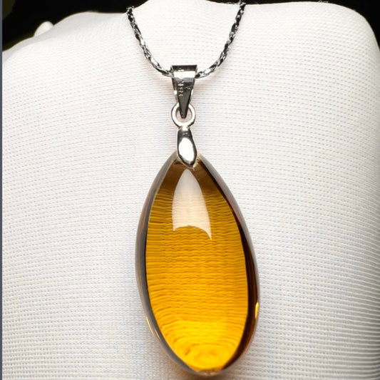 Natural Citrine Teardrop Pendant