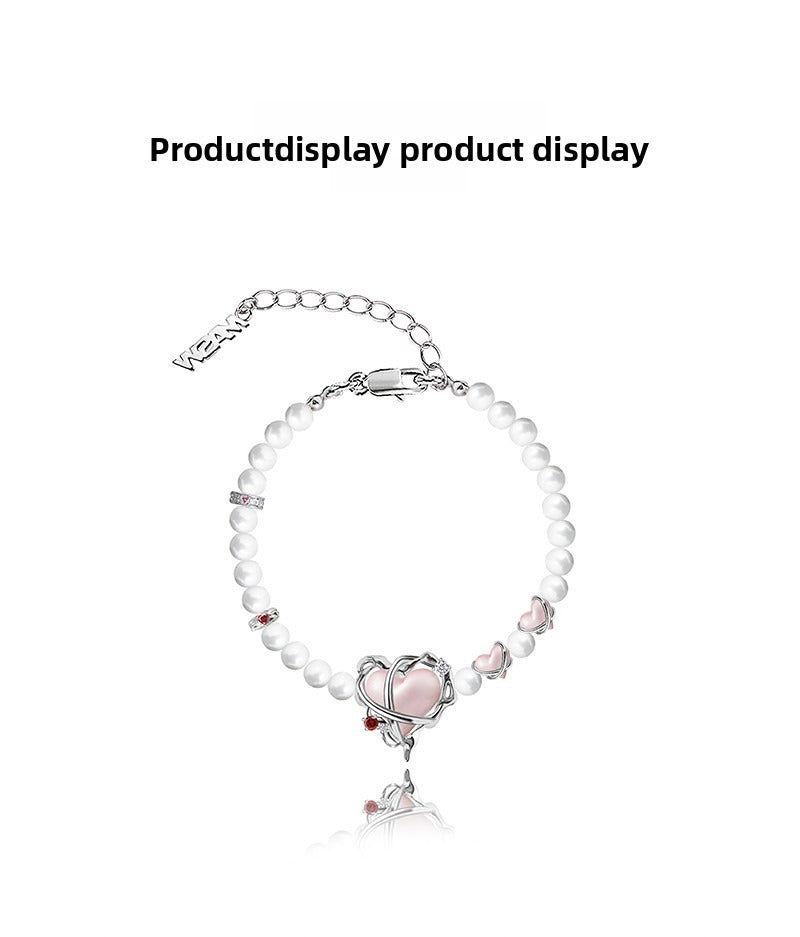 Love heart bead bracelet
