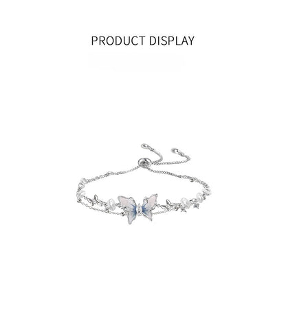 Gradient blue butterfly bracelet
