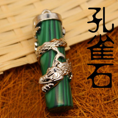 Antique Black Agate Pendant