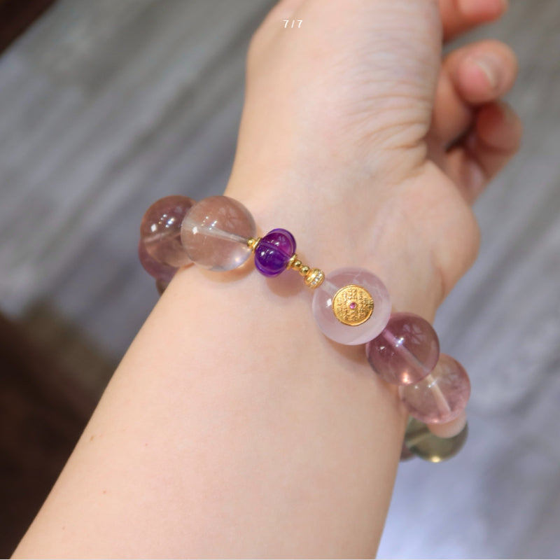 Natural Rainbow Fluorite Bracelet