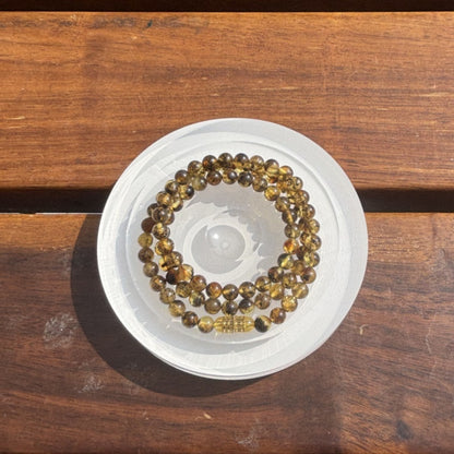 Spiritual herb amber necklace