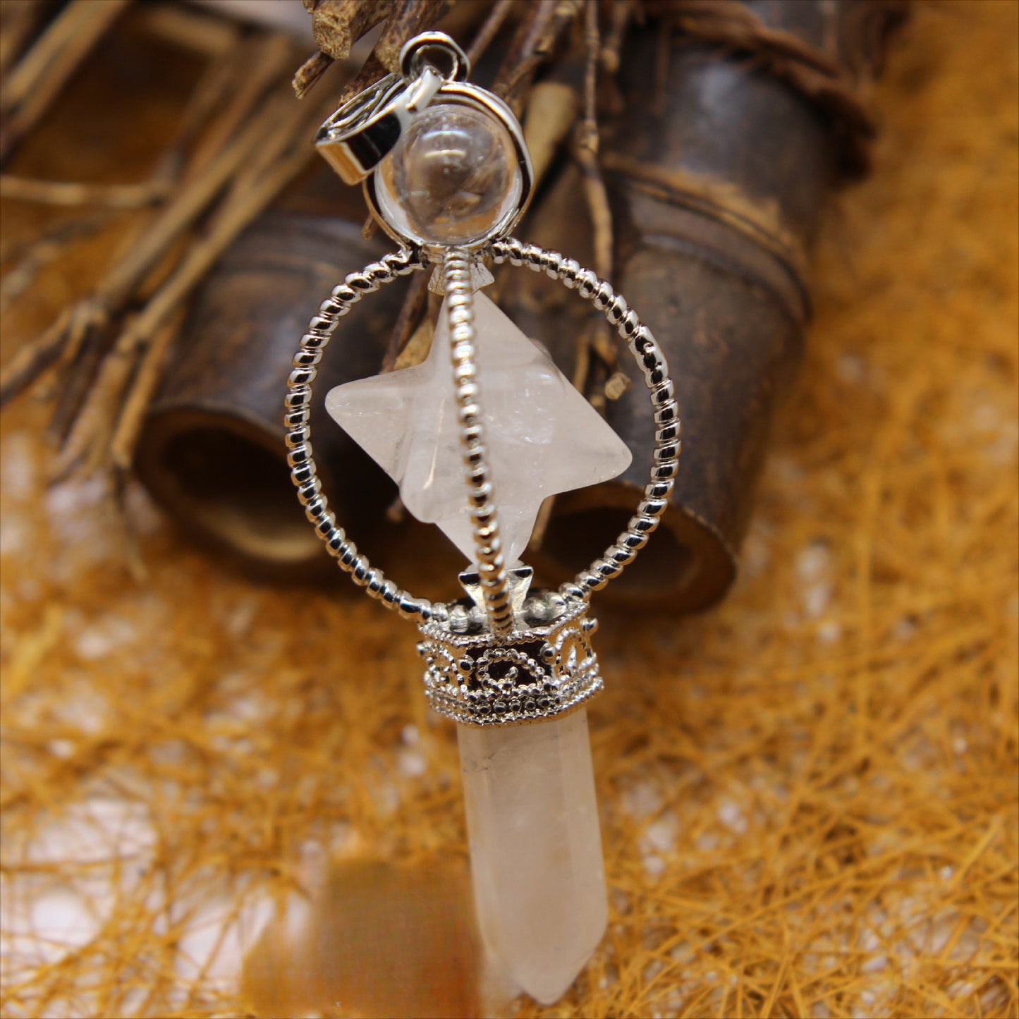 Rotating Octagonal Merkaba Pendant
