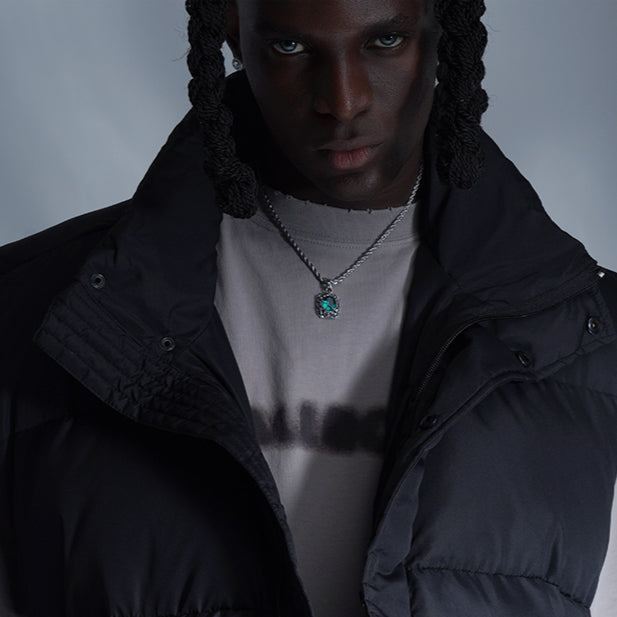 Emerald pendant hip-hop necklace