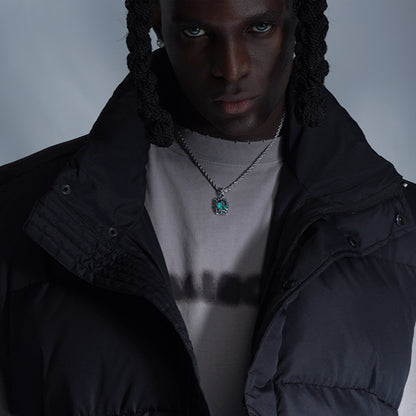 Emerald pendant hip-hop necklace