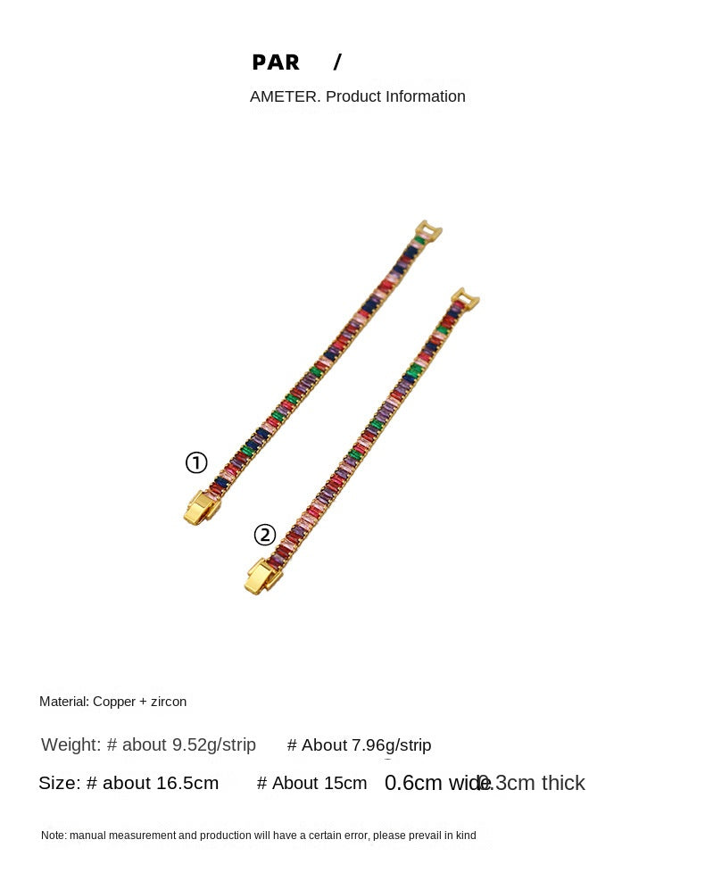 Retro Temperament Dopamine Zircon Bracelet - jewelryweilin