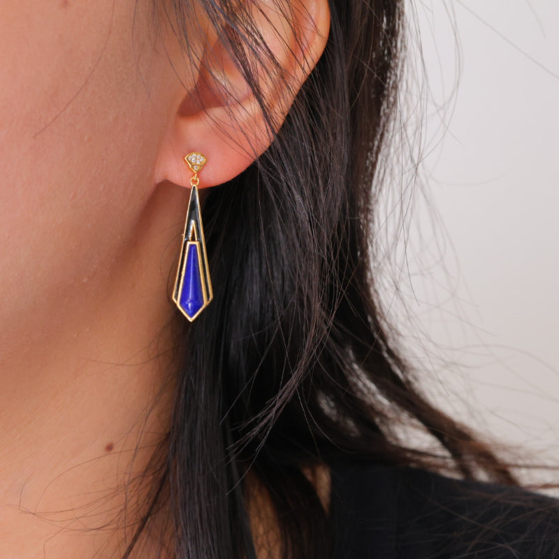 Natural Lapis Lazuli Earrings