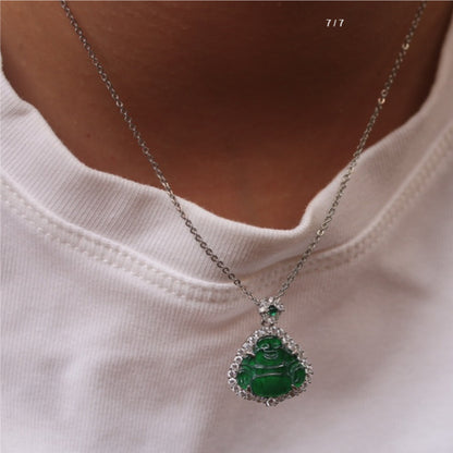 Natural Jadeite Buddha Sachet Pendant