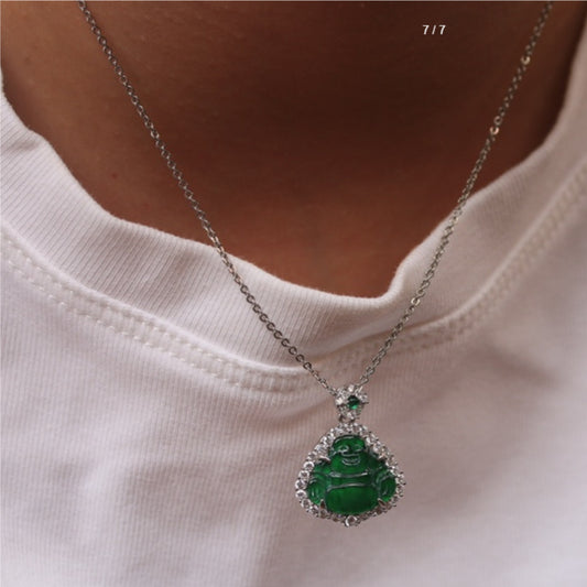 Natural Jadeite Buddha Sachet Pendant
