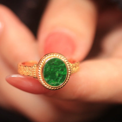 Natural Grade A Jadeite Ring
