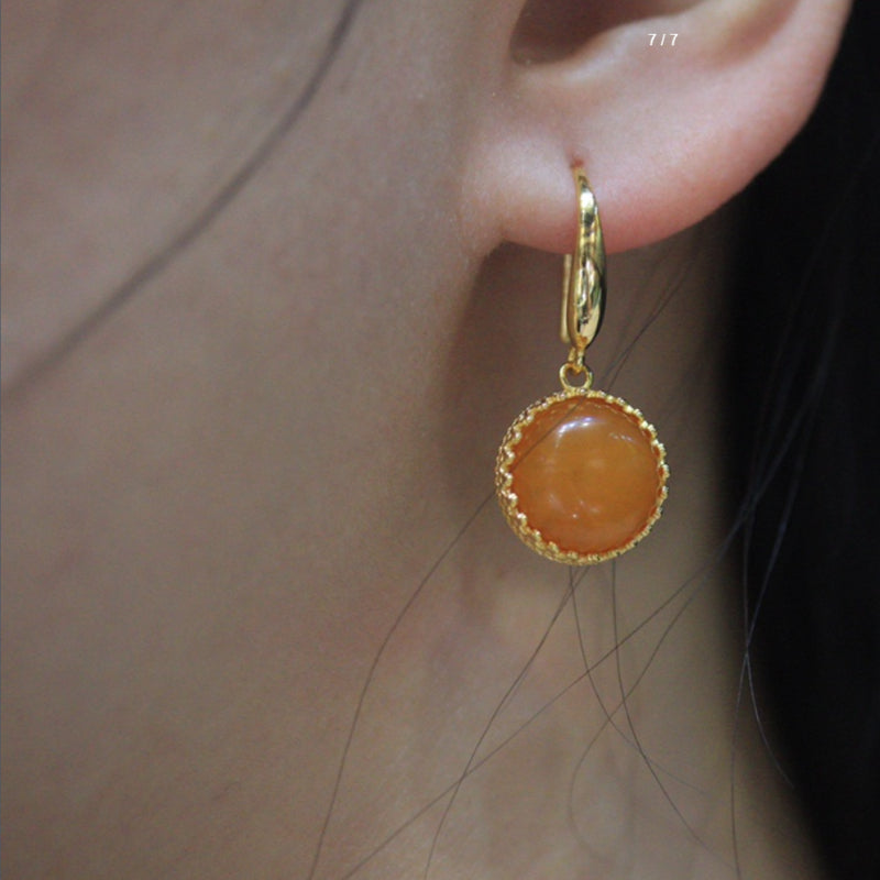 Natural Aged Beeswax Earrings