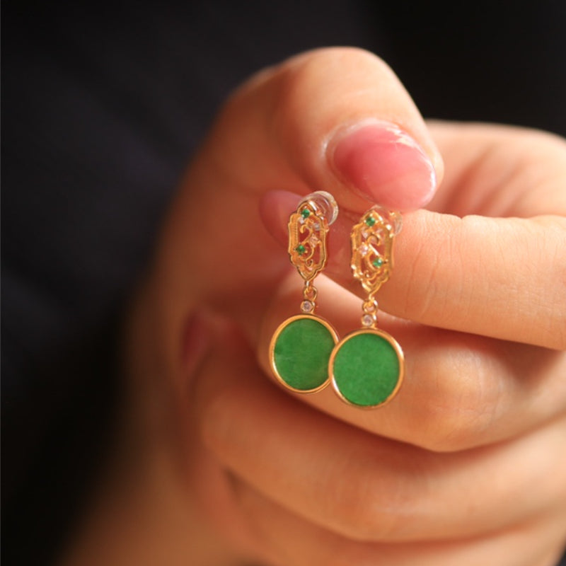 Natural Jadeite Earrings