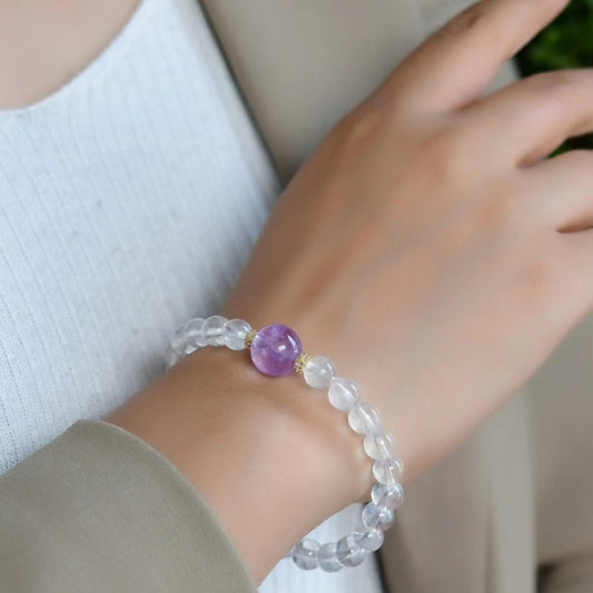 Natural Blue Needle Crystal Bracelet