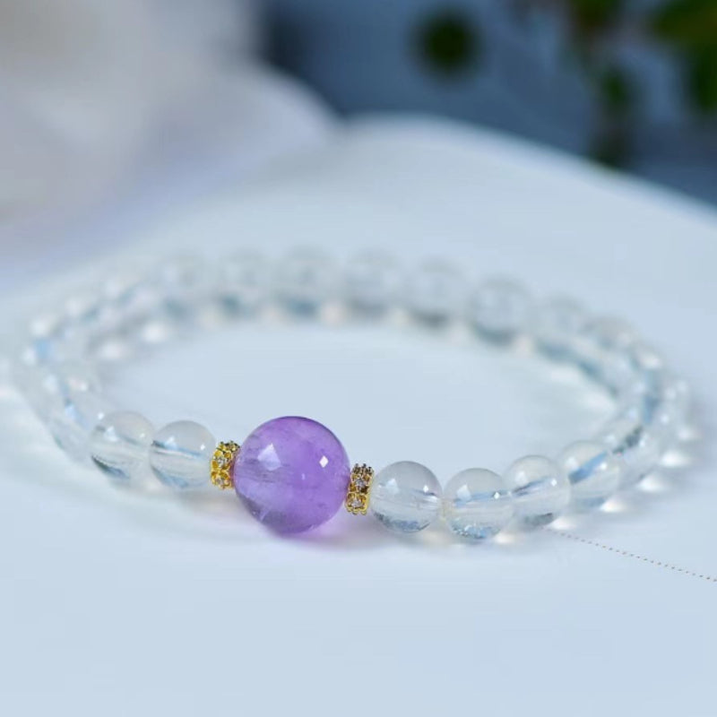 Natural Blue Needle Crystal Bracelet