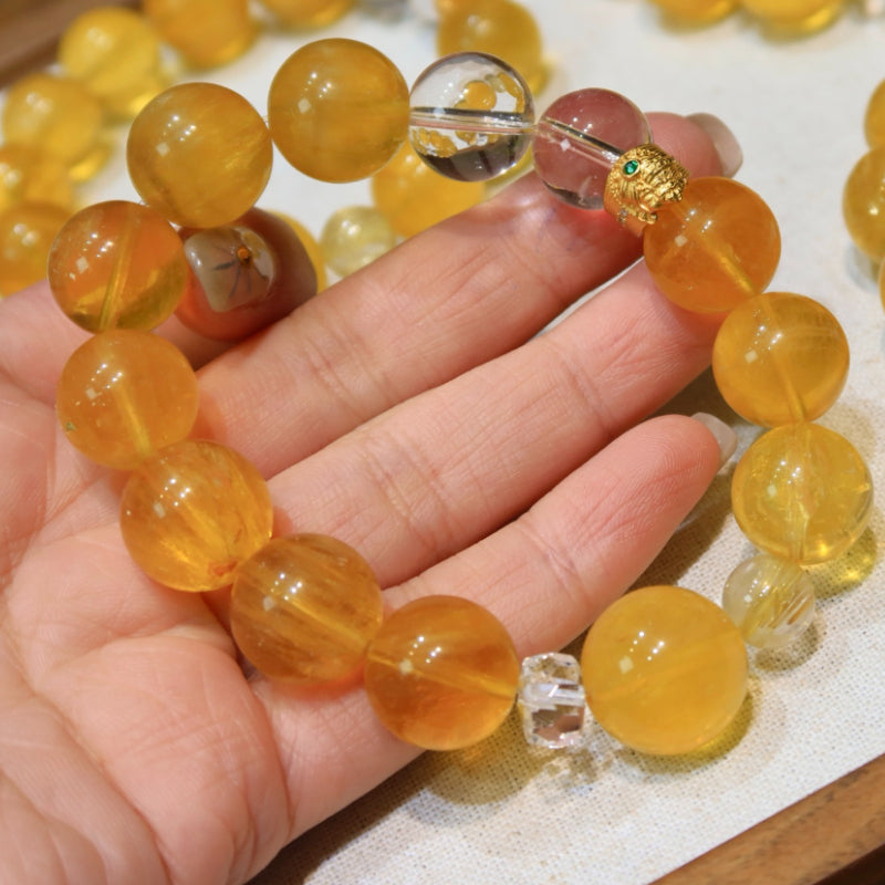 Natural Yellow Fluorite Bracelet