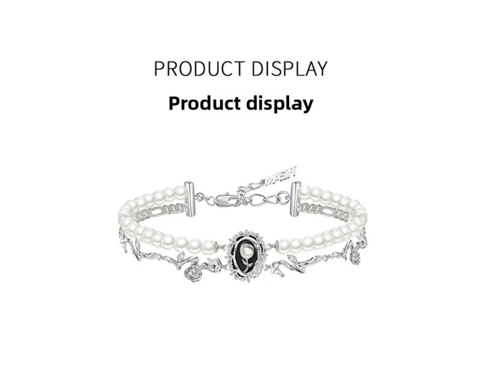 Double-strand pearl necklace