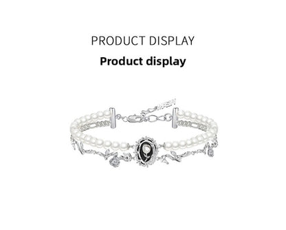 Double-strand pearl necklace