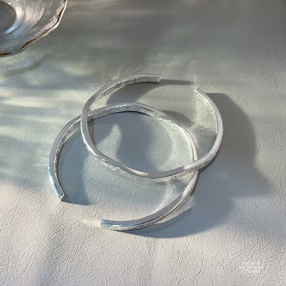 Shiny Wave Sterling Silver Bracelet