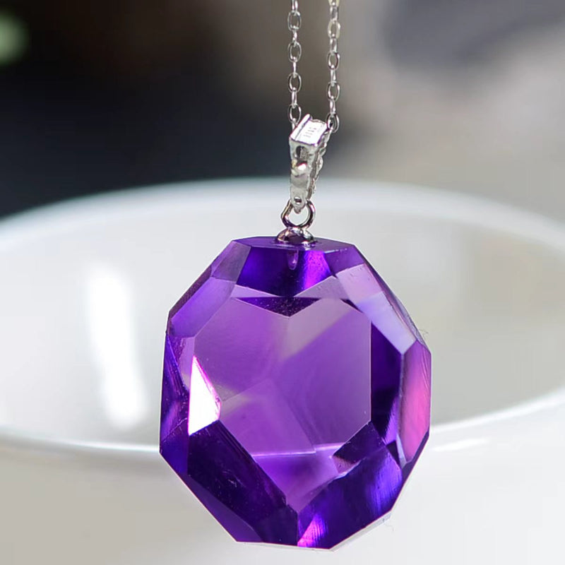 Brazilian Natural Amethyst Freeform Pendant