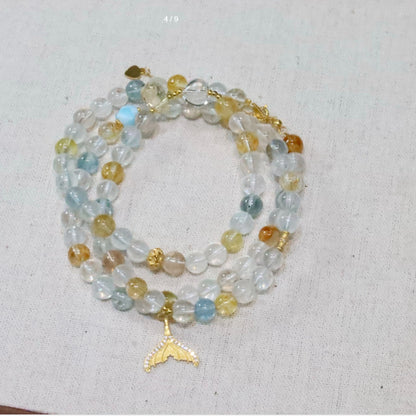 Rainbow Topaz Mermaid Tail Bracelet
