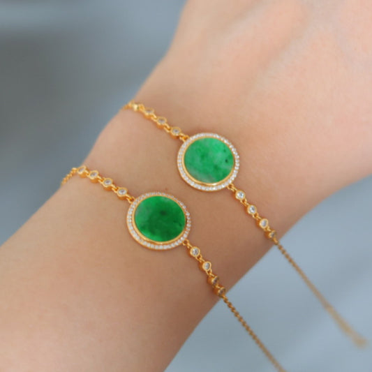 Natural Burmese Jadeite Bracelet