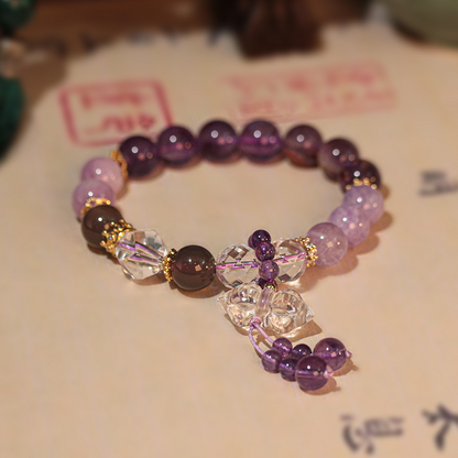 Nine Purple Fortune-bringing Crystal Multi-Treasure Bracelet