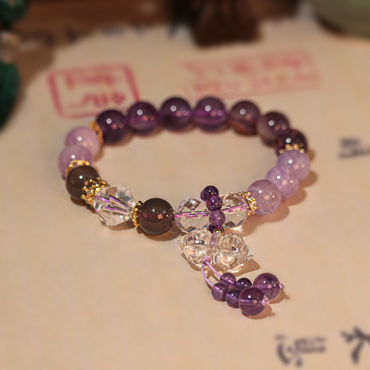 Nine Purple Fortune-bringing Crystal Multi-Treasure Bracelet
