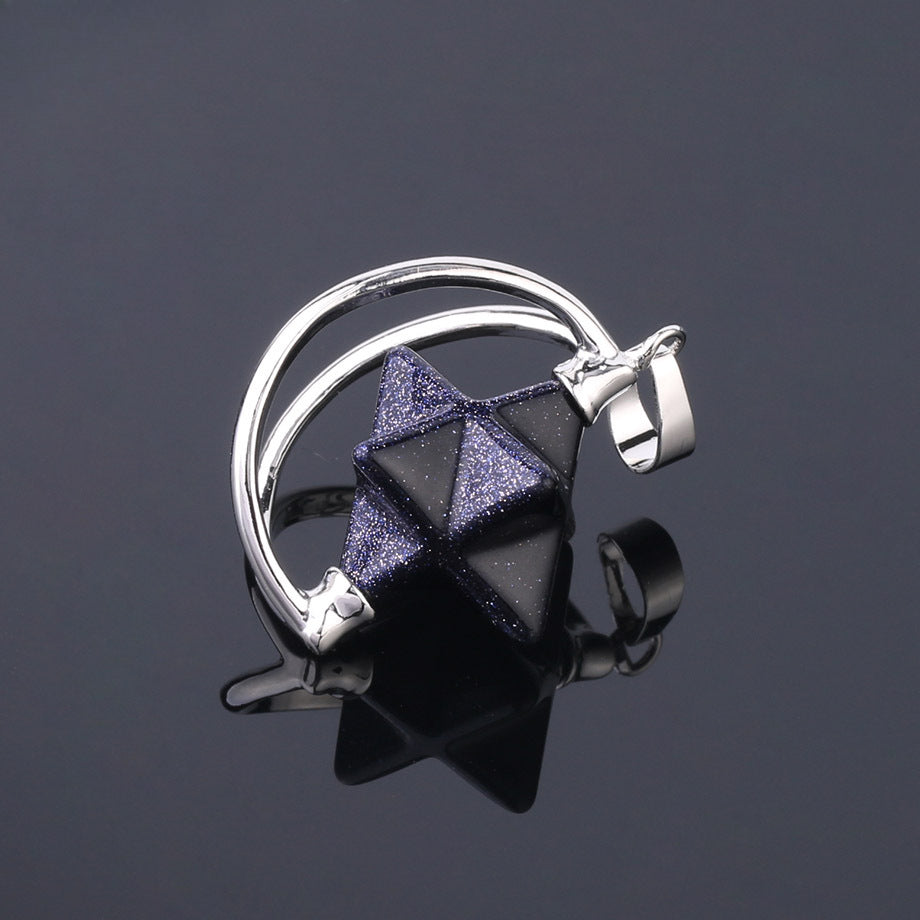 Merkaba six-pointed star pendant necklace