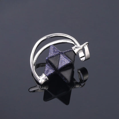 Merkaba six-pointed star pendant necklace