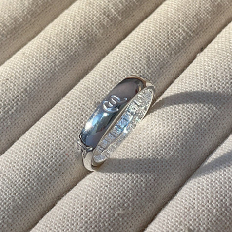 Shiny sterling silver couple ring - jewelryweilin